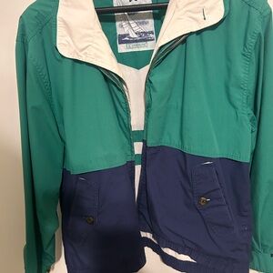 London Fog Green and Navy Performance Jacket